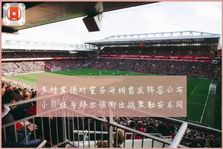 多特蒙德对霍芬海姆首发阵容公布小贝林与拜尔领衔出战聚勒安东同场竞技